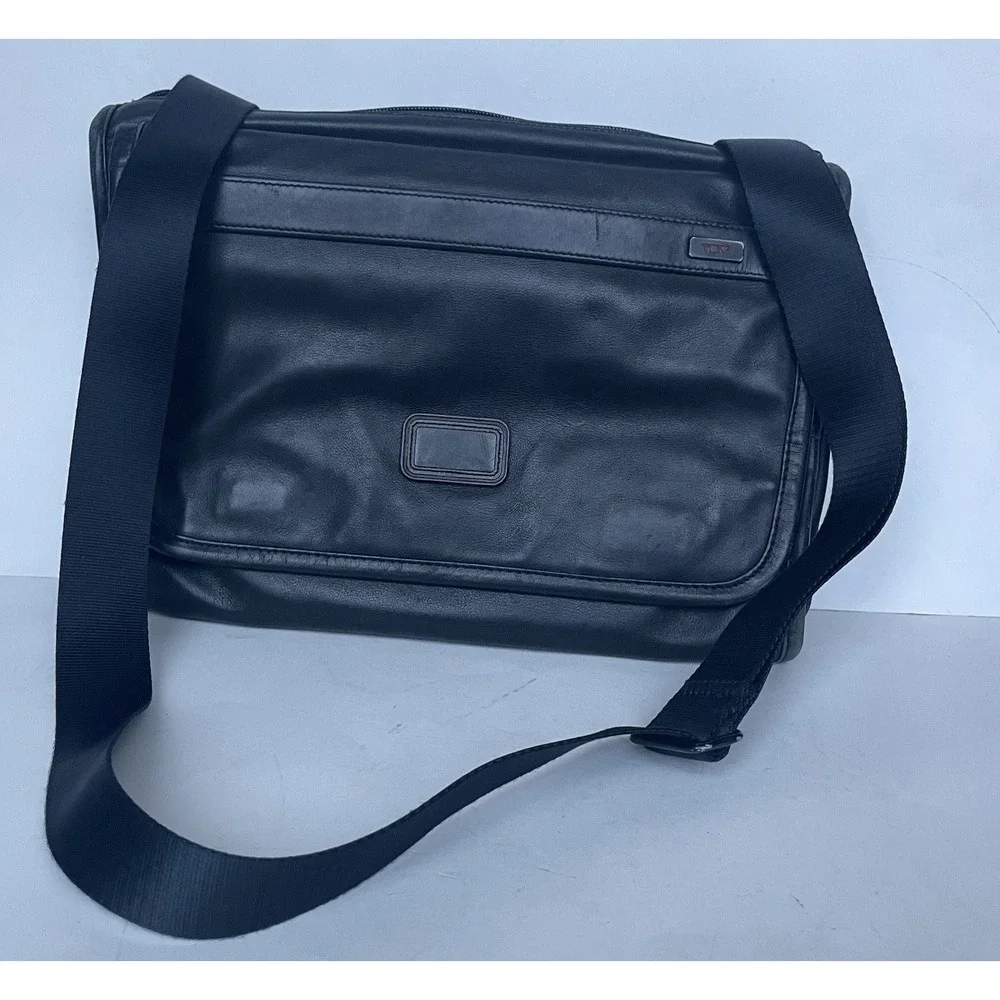 Vintage Tumi‎ Men's Leather Laptop Briefcase Black Business Travel Bag 92112DH